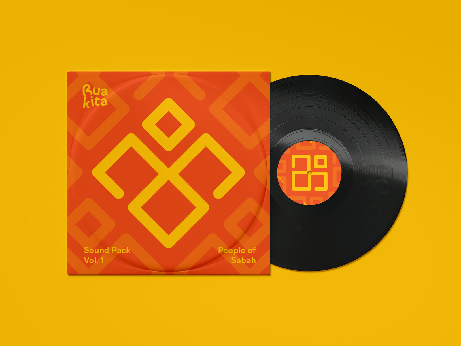 Sound Pack Vol. 1 — People of Sabah, orange sleeve on yellow